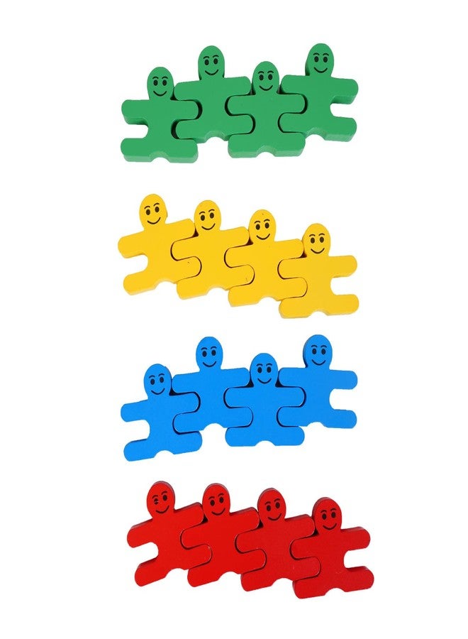 BUFACK Wooden Stacking Balancing Figures Set - Toys for Boys 7-14 Years - Games for Girls 7-14 Years -Blocks for Kids 4 Years - Wooden Toys (Multicolour Medium) - Image 5